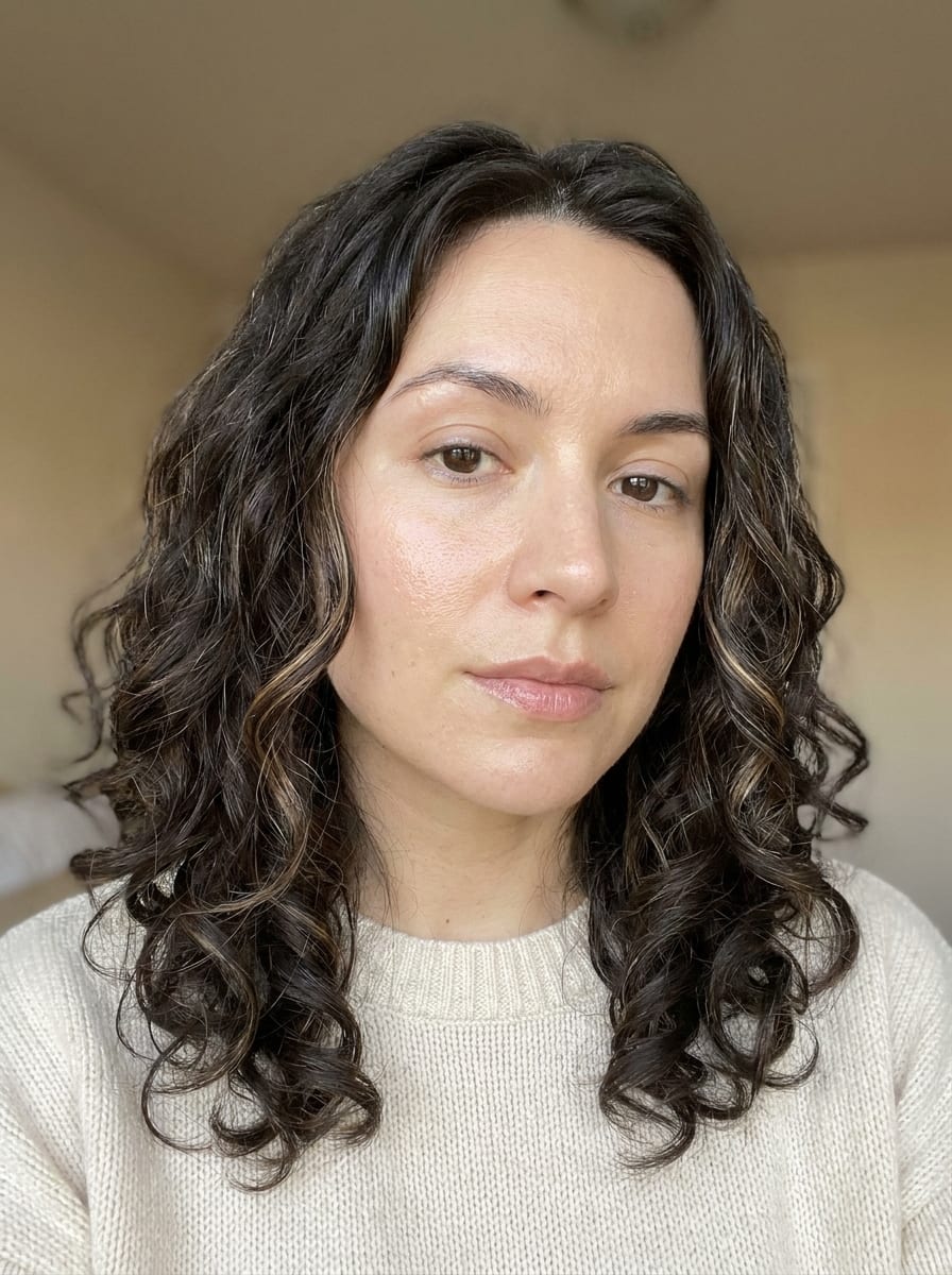 Dezente Karamell Akzente für dunkles Haar - Karamell Haare Idee
